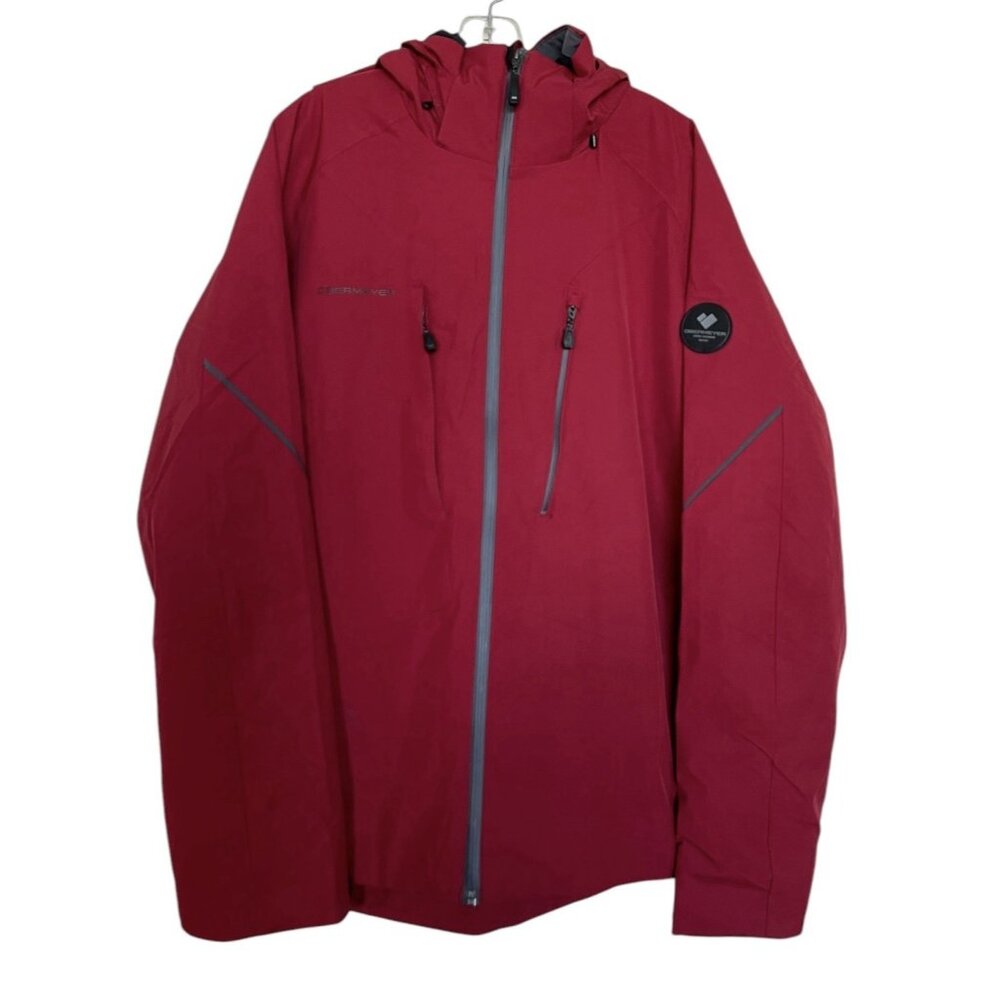 Obermeyer Ski Jacket Mens Size Medium Raze Red Snowboarding Hooded Snowboardingโ